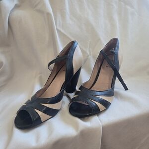 Miz Mooz Black and Tan Heels